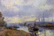 Albert Lebourg Barges at Rouen Sweden oil painting artist